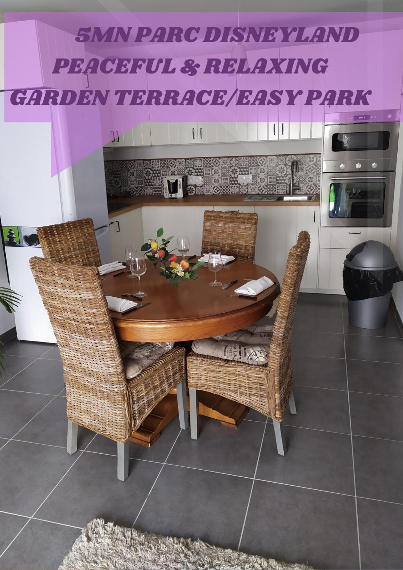 A 5 Min De Disneyland Paris Appartement Cosy Avec Jardin Terrasse Privee Chessy  Exterior photo